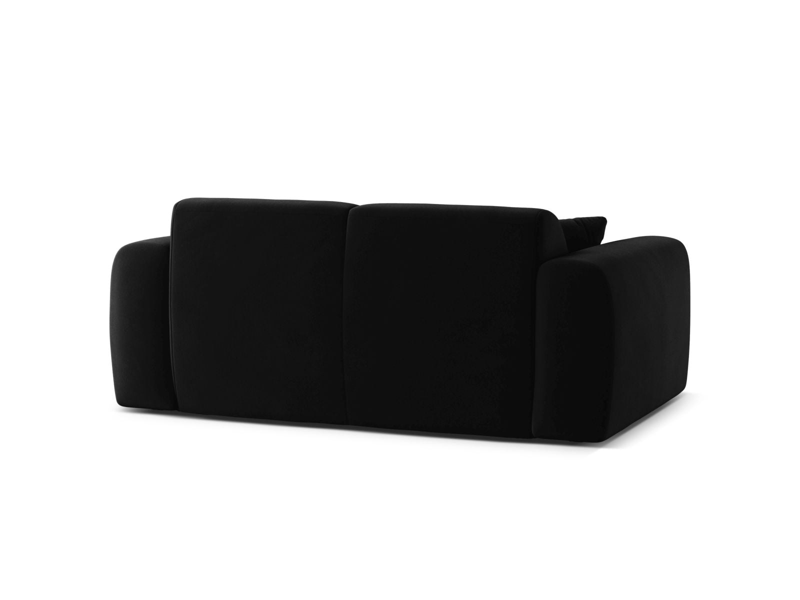Elegantes 2-Sitzer Sofa Molino in zeitlosem Schwarz, ideal für moderne Wohnräume und entspannte Stunden mit Stil.