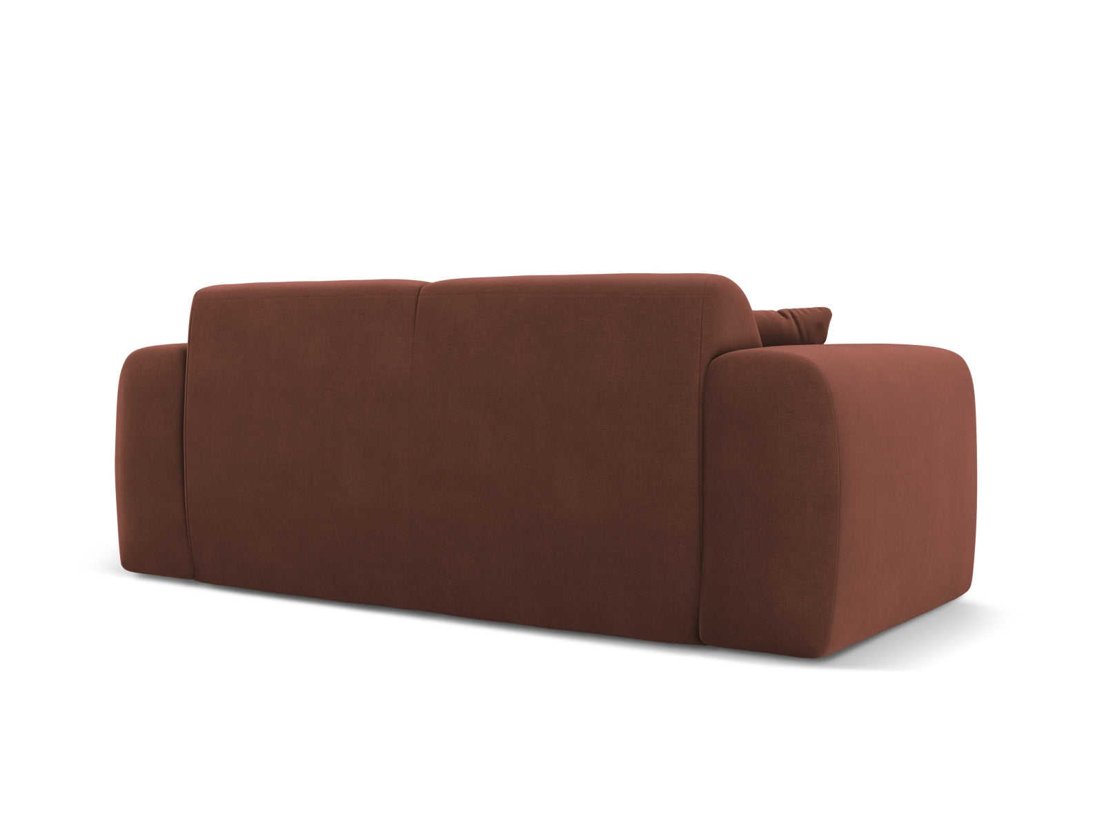 Stilvolles 2-Sitzer Velour Sofa Molino von Micadoni in Cuoio-Casino, perfekt für moderne Wohnräume und gemütliche Abende.