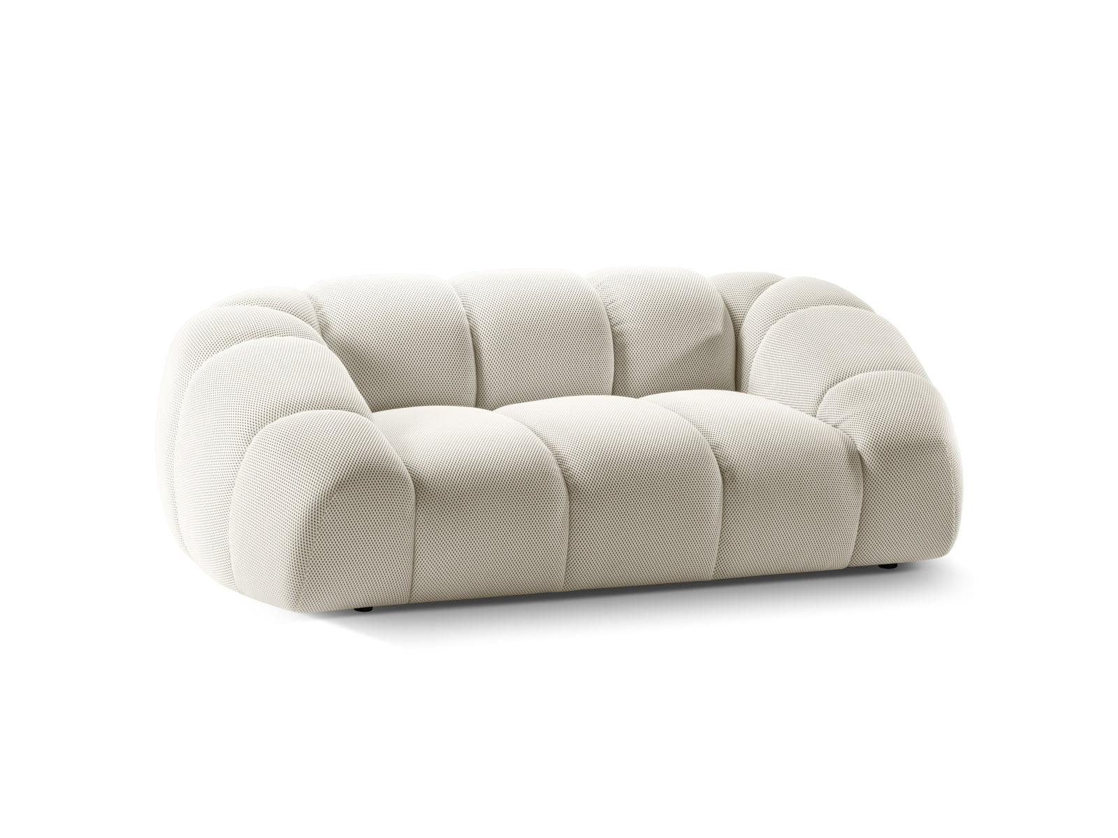Stilvolles 2-Sitzer Sofa "Diana" in zartem Beige, perfekt für moderne Wohnkonzepte. Hochwertige Materialien und elegantes Design von Micadoni.