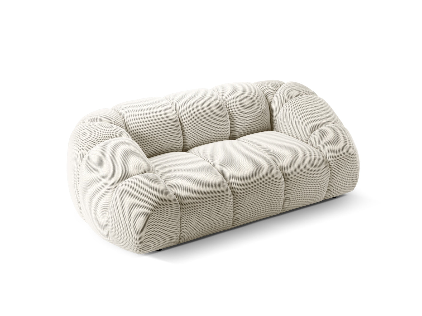 Elegantes 2-Sitzer Sofa "Diana" in sanftem Beige, ideal für stilvolle Wohnräume. Hochwertige Verarbeitung und modernes Design von Micadoni.