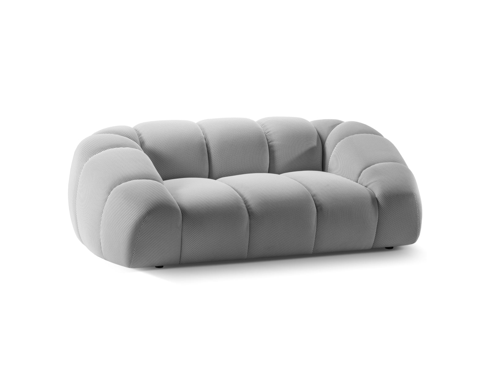Modernes 2-Sitzer Sofa "Diana" in Silver-Sonic, perfekt für stilvolle Wohnräume, bietet Komfort und Eleganz von Micadoni.