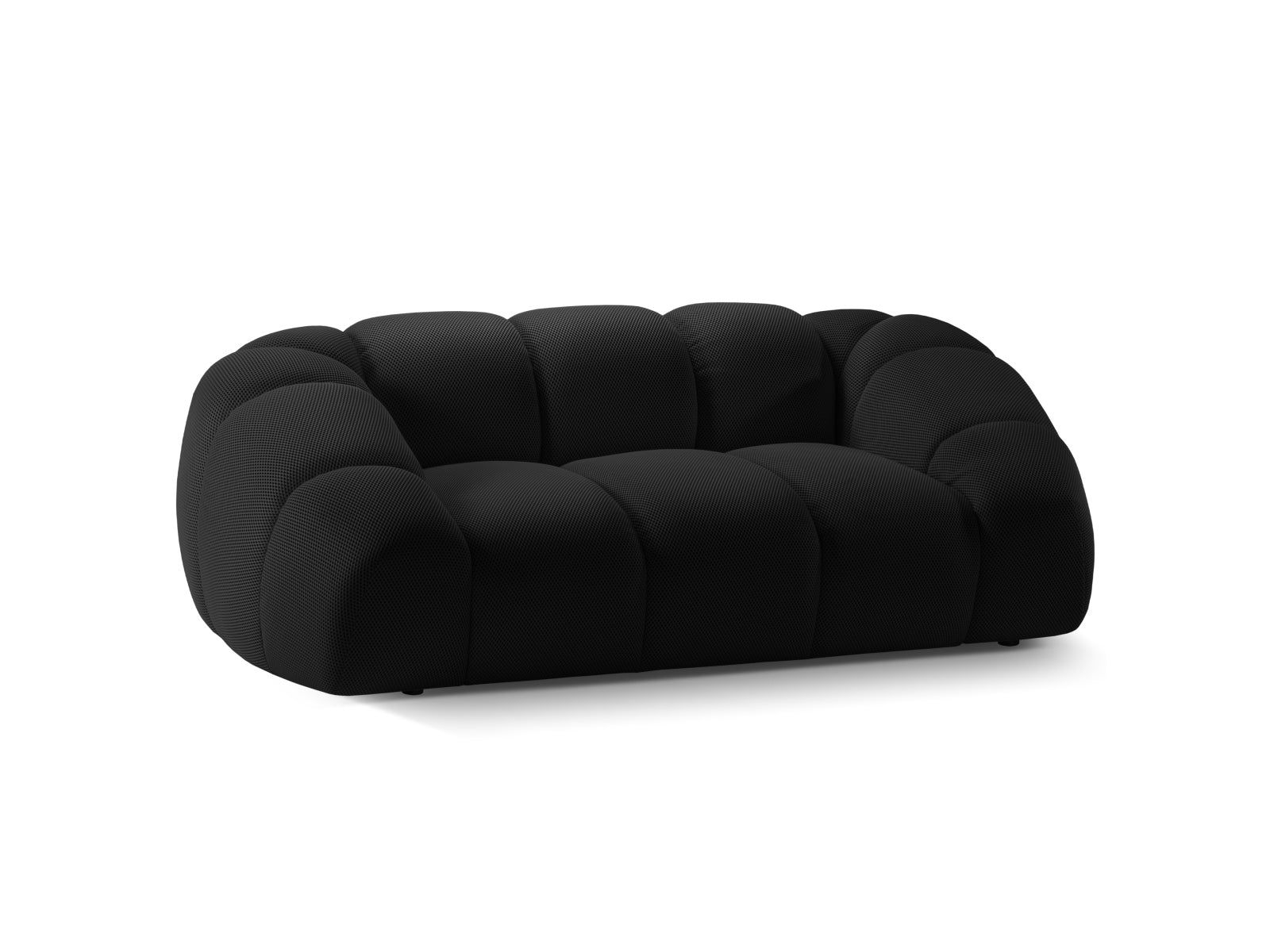Schickes 2-Sitzer Sofa Diana in edlem Schwarz, perfekt für zeitgemäße Inneneinrichtungen, angeboten von Micadoni.
