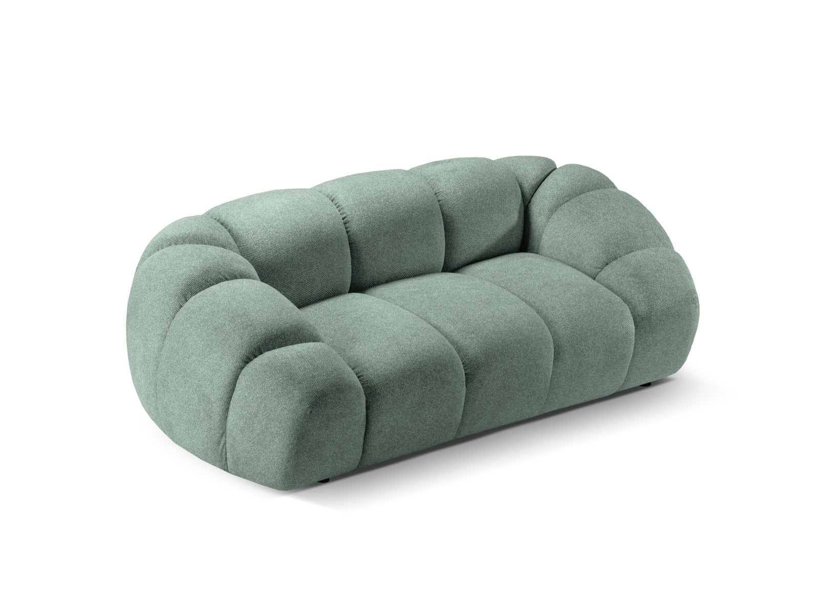 Elegantes 2-Sitzer Sofa "Diana" in sanftem Mint-Bubble, ideal für stilvolle Wohnräume. Hochwertige Verarbeitung und modernes Design von Micadoni.