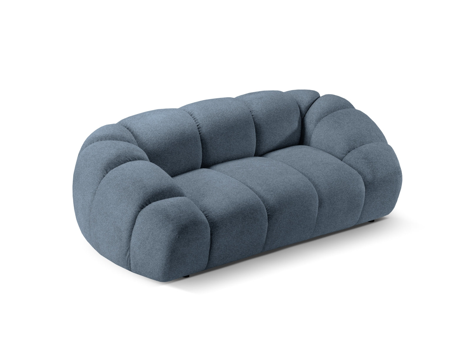 Elegantes 2-Sitzer Sofa "Diana" in modernem Blue Jeans-Bubble, ideal für stilvolle Wohnräume und gemütliche Abende.