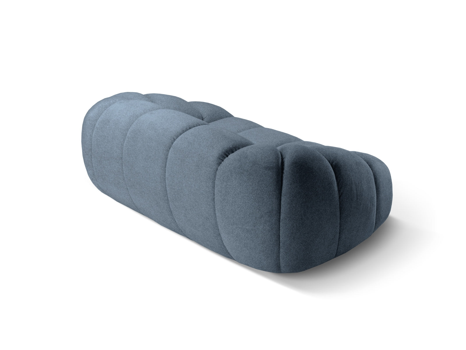 Stilvolles 2-Sitzer Sofa "Diana" in trendigem Blue Jeans-Bubble, perfekt für entspannte Stunden und moderne Einrichtung.
