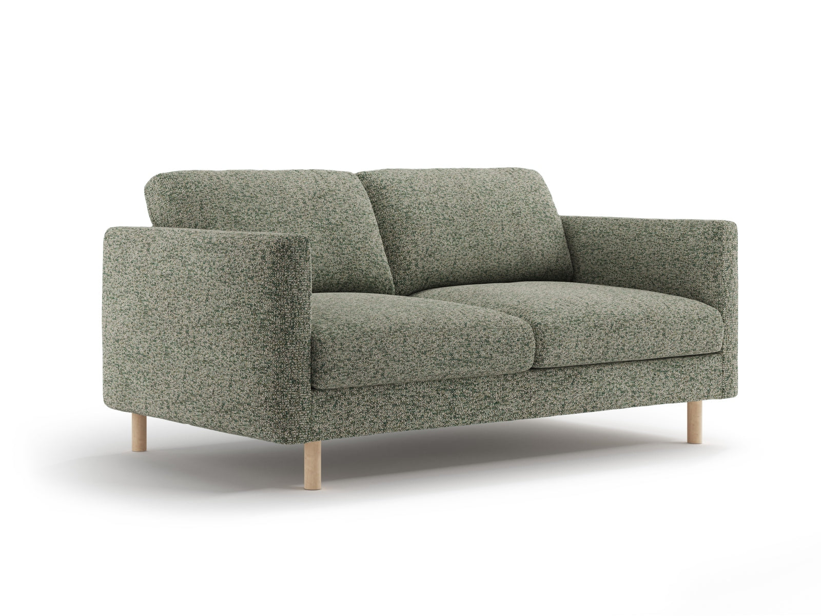 Elegantes Eden 2-Sitzer Sofa in einem stilvollen Moosgrün, ideal für moderne Wohnräume, präsentiert von Micadoni.