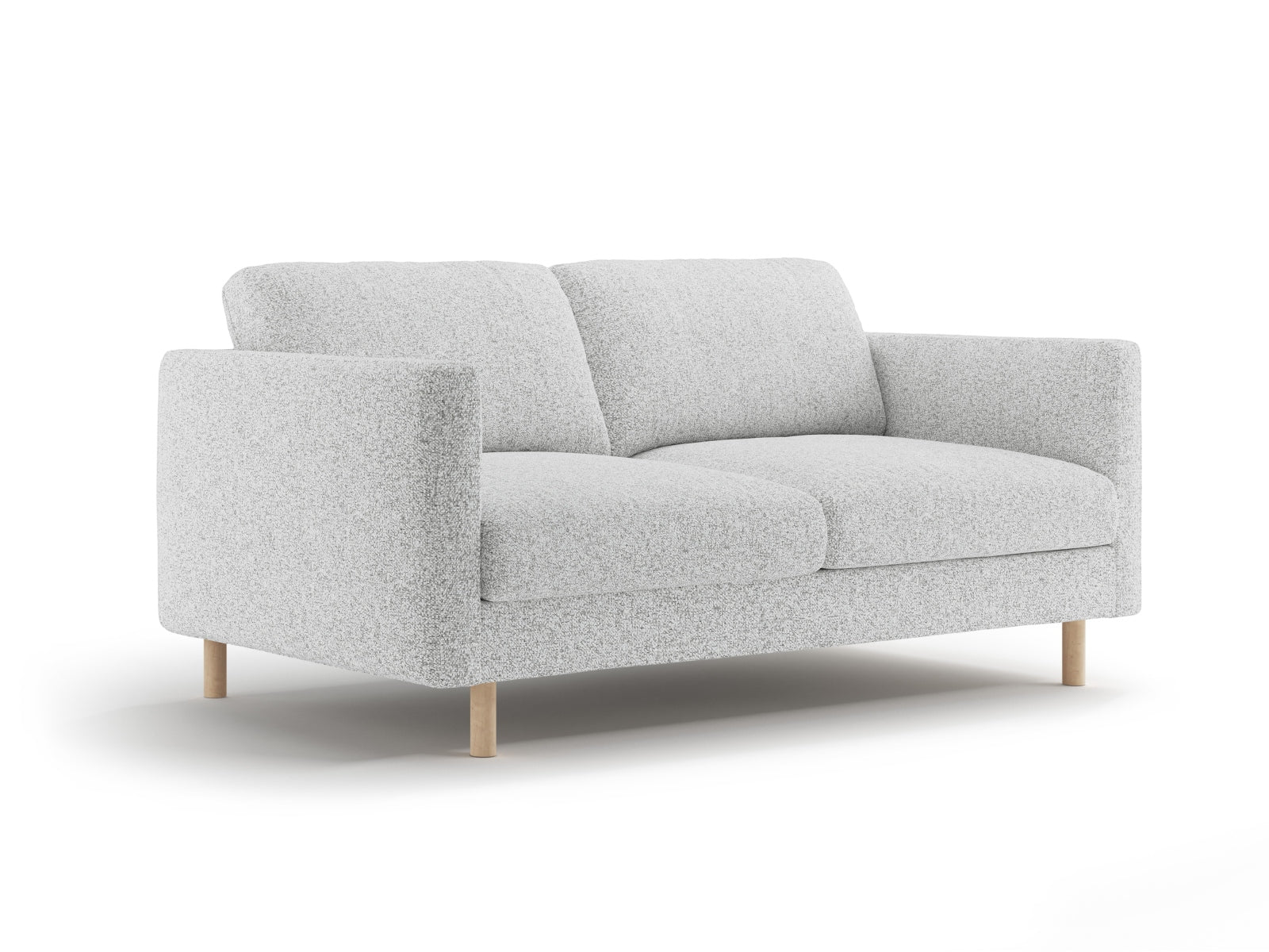 Elegantes Eden 2-Sitzer Sofa in hellem Grau, stilvoll und modern, ideal für jedes Wohnzimmer, präsentiert von Micadoni.