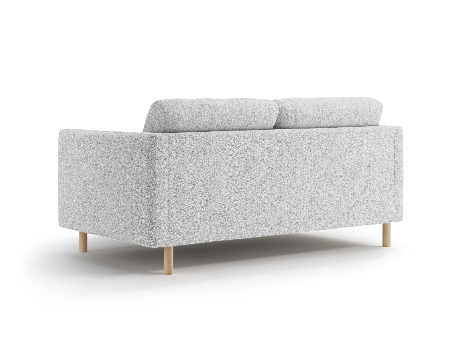 Modernes 2-Sitzer Sofa Eden in sanftem Grau, perfekt für stilvolle Wohnräume, bietet Komfort und Eleganz von Micadoni.