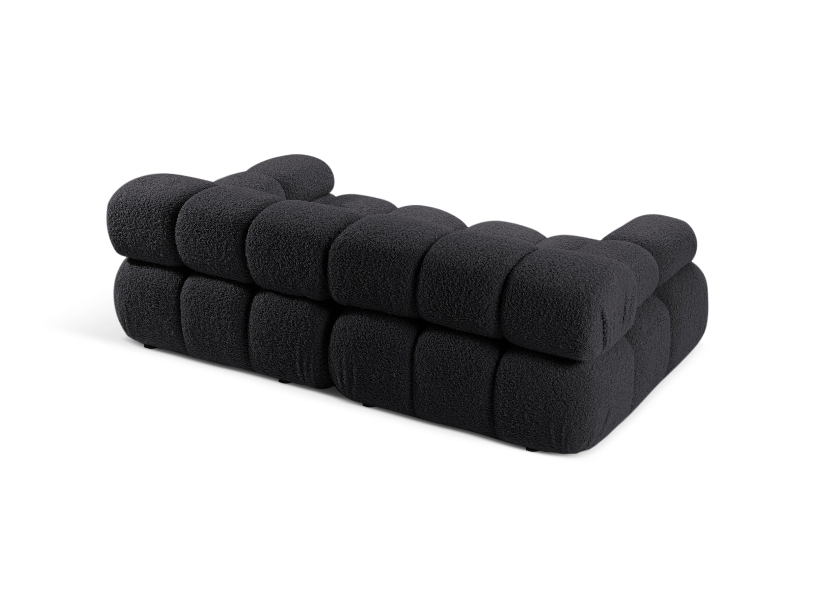 Modulares Bellis Boucle 2-Sitzer Sofa in Graphit, vielseitig einsetzbar und komfortabel, ideal für stilvolle Wohnräume.