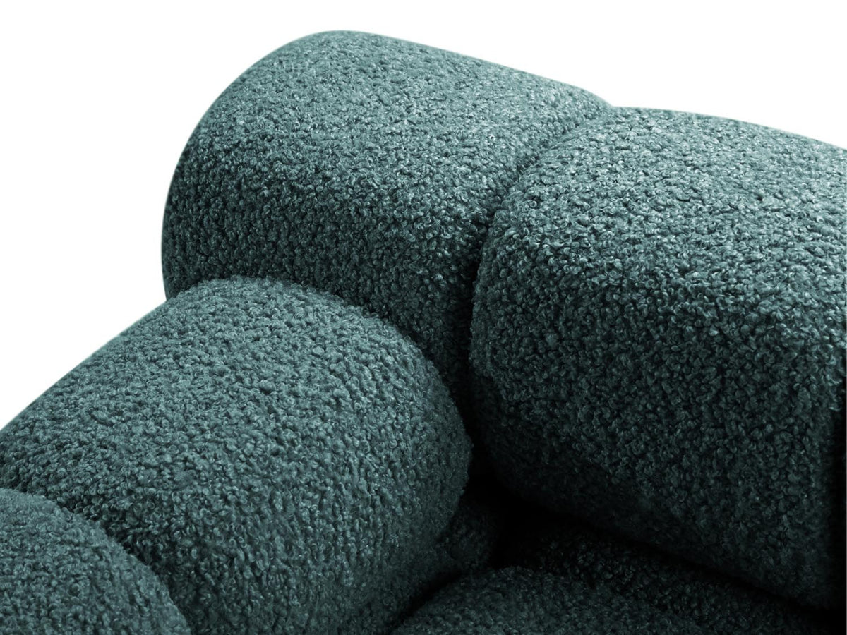 Bellis Boucle modulares Sofa 2 Sitzer 94cm in Petrol-Rolf präsentiert im Onlineshop von KAQTU Design AG. 3er Sofa ist von Micadoni