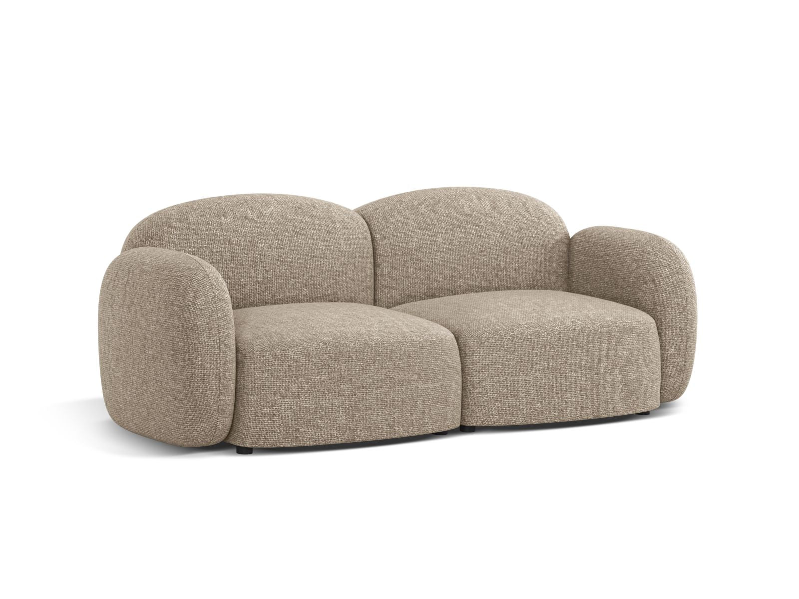 Elegantes 2-Sitzer Sofa Blair in stilvollem Dunkelbeige, ideal für moderne Wohnräume, erhältlich bei KAQTU Design AG.