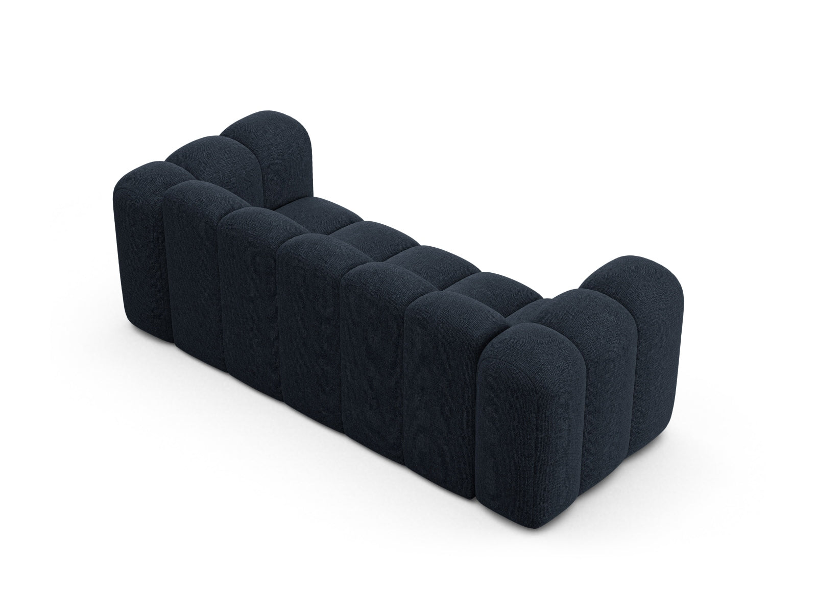 Modernes 2-Sitzer Sofa Lupine in Navy Blue-Eden, perfekt für stilvolle Wohnzimmer, vereint Komfort und Eleganz.