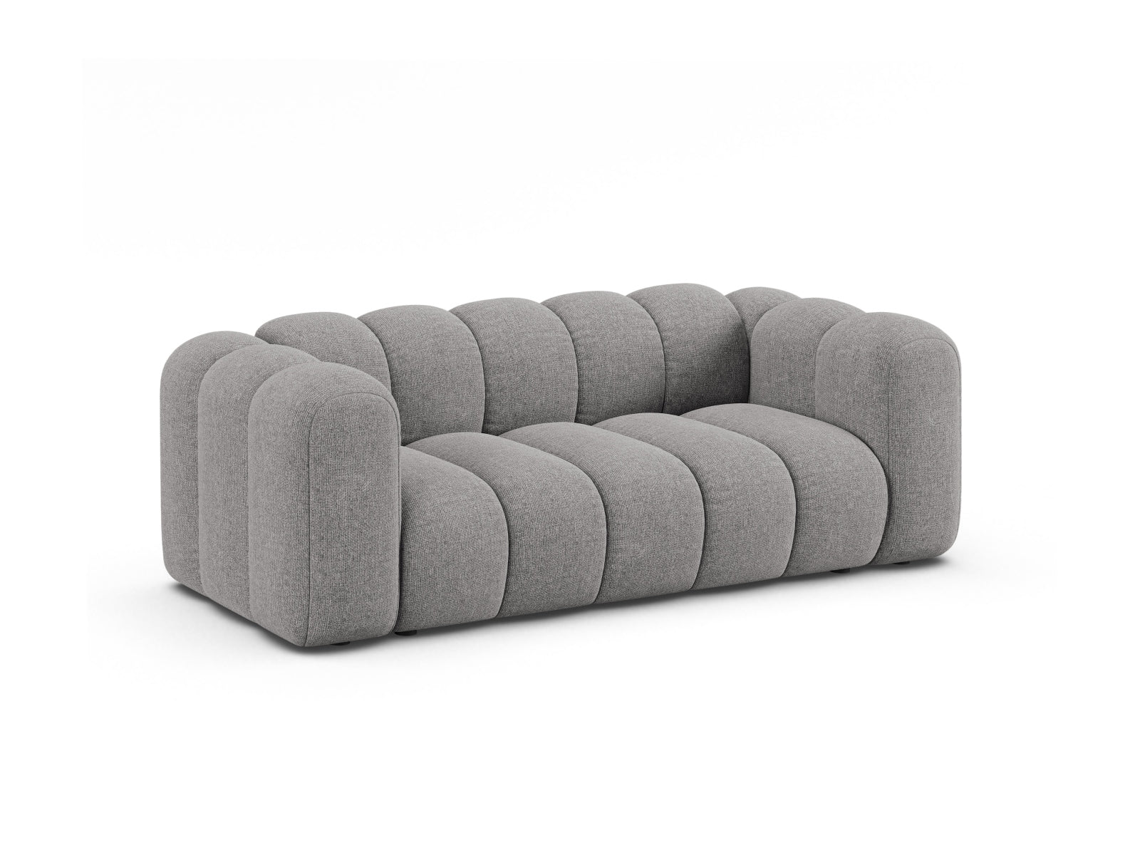 Elegantes Lupine 2-Sitzer Sofa in hellem Grau, ideal für stilvolle Wohnräume. Hochwertige Verarbeitung von Micadoni.