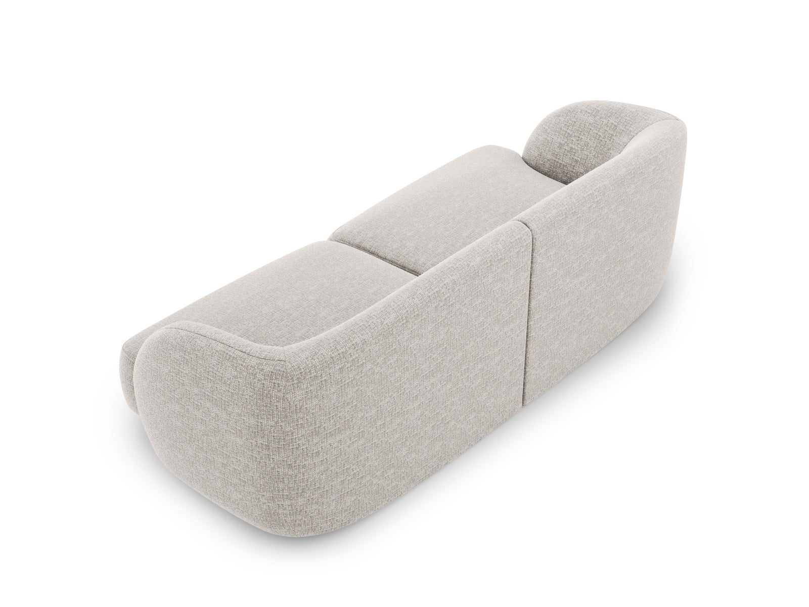 Modernes 2-Sitzer Sofa Miley in edlem Silver-Eden, perfekt für stilvolle Wohnräume und gemütliche Abende, von Micadoni.