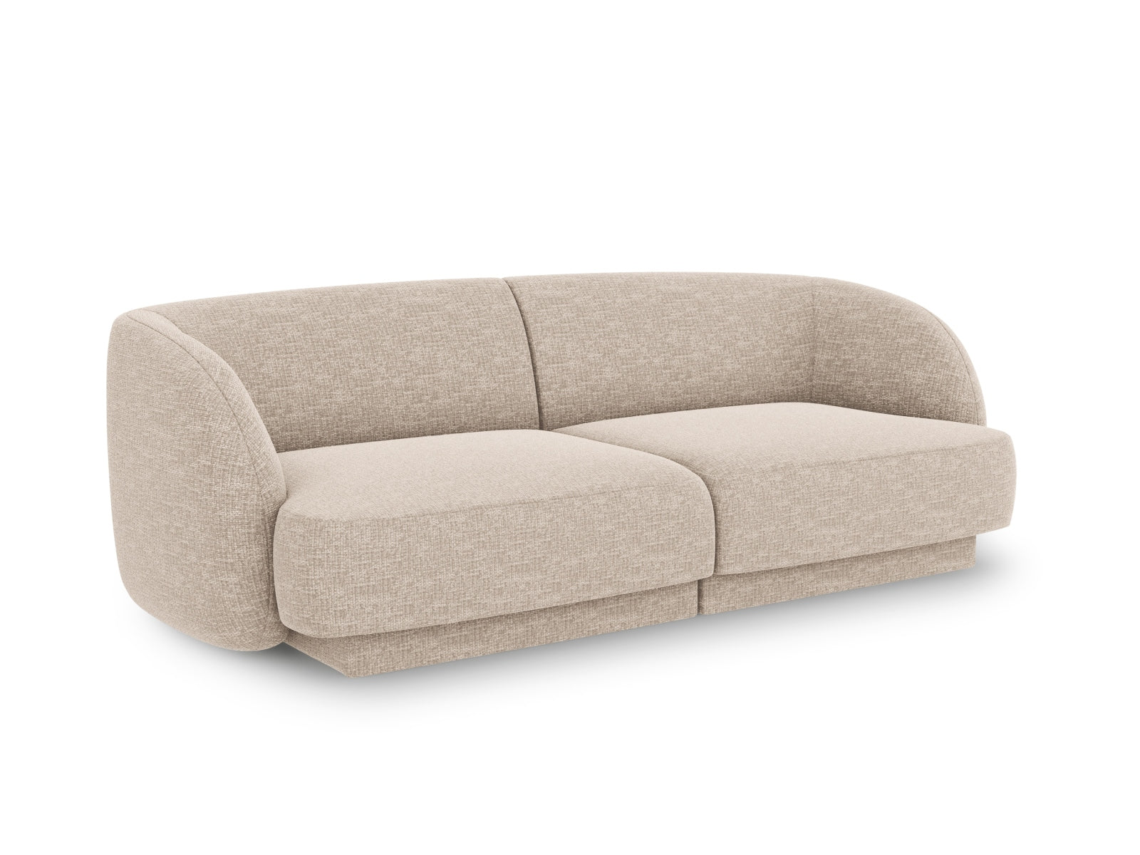 Beige Miley 2-Sitzer Sofa von Micadoni, stilvolles und modernes Design für gemütliche Wohnräume, ideal für kleine und große Räume.