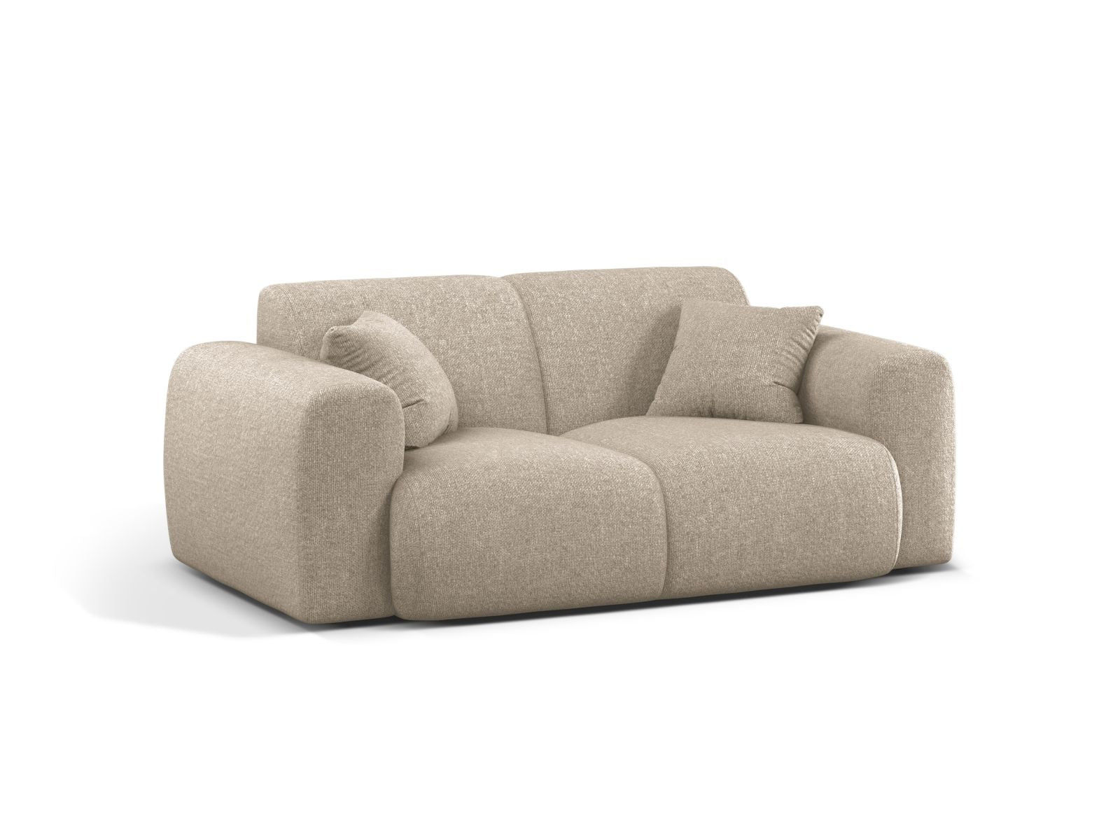 Elegantes 2-Sitzer Sofa Molino in stilvollem Dunkelbeige, ideal für moderne Wohnräume, erhältlich bei KAQTU Design AG.