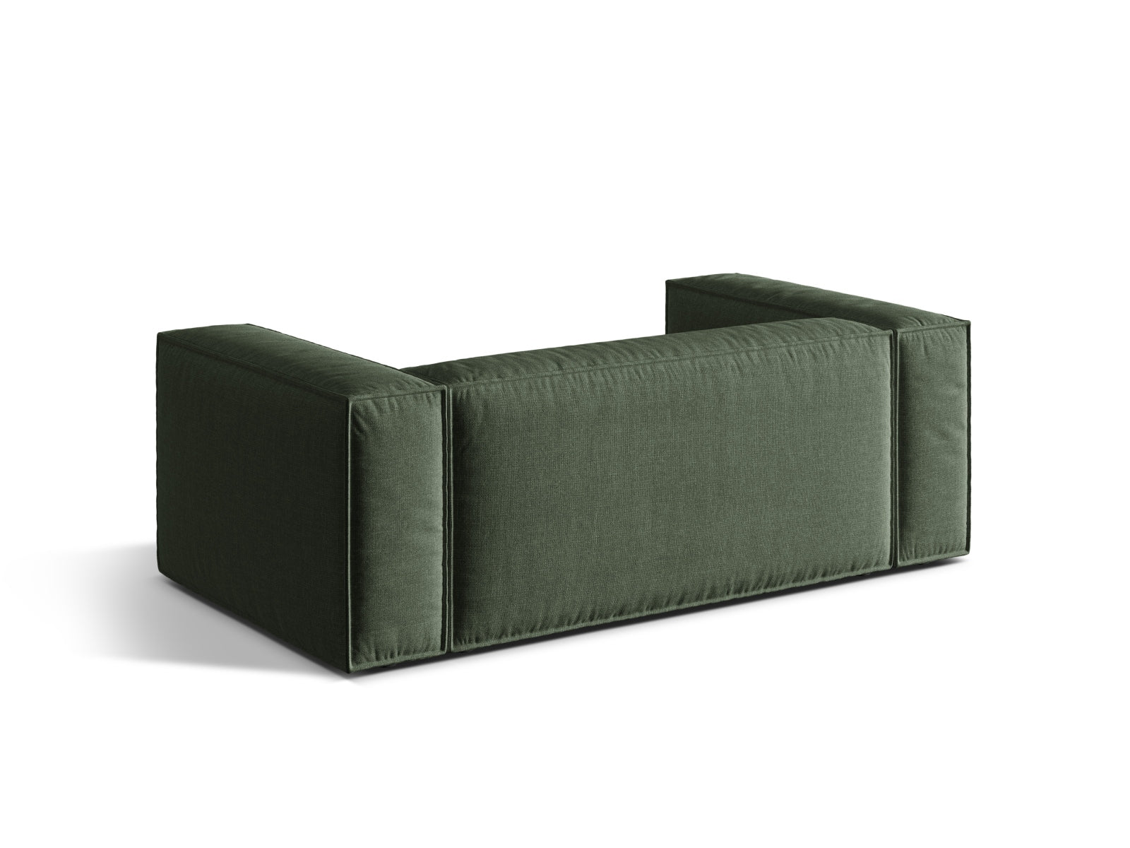 Elegantes 2-Sitzer Sofa Nuria in luxuriösem Moosgrün, ideal für moderne Wohnräume und gemütliche Stunden, erhältlich bei KAQTU.