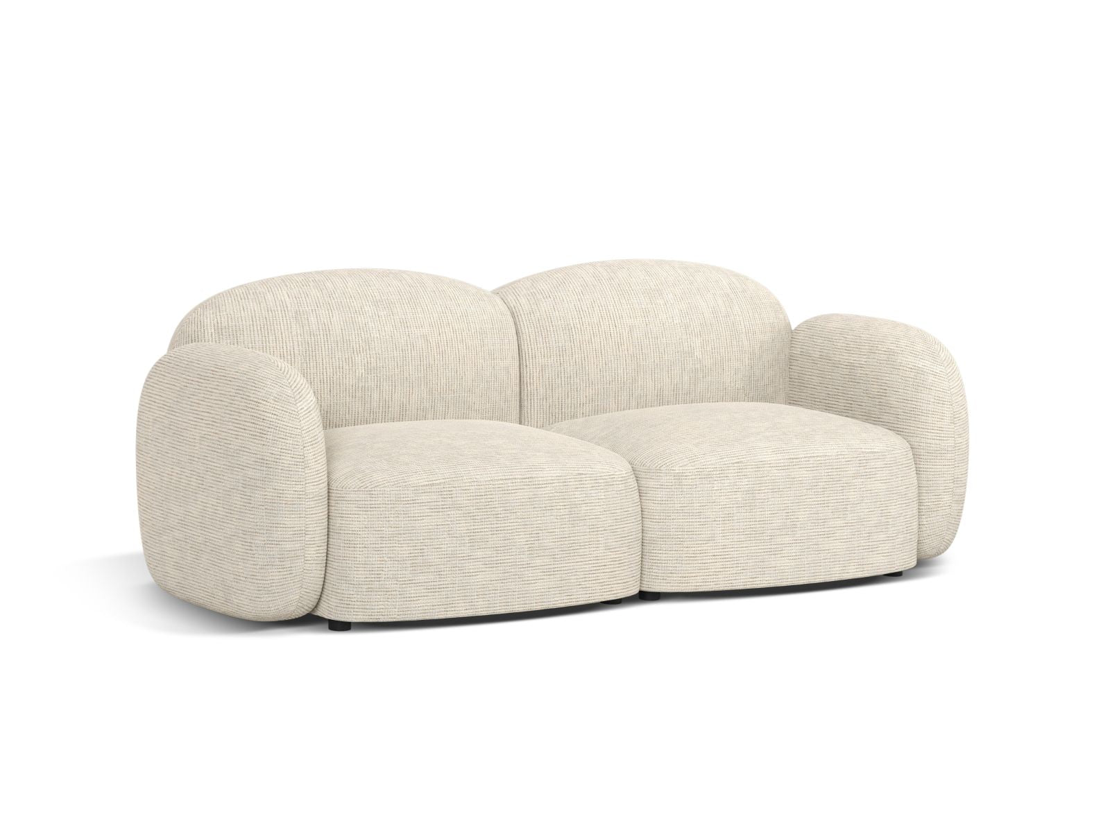 Elegantes 2-Sitzer Sofa Blair in sanftem Beige, ideal für stilvolle Wohnräume. Hochwertige Verarbeitung von Micadoni.