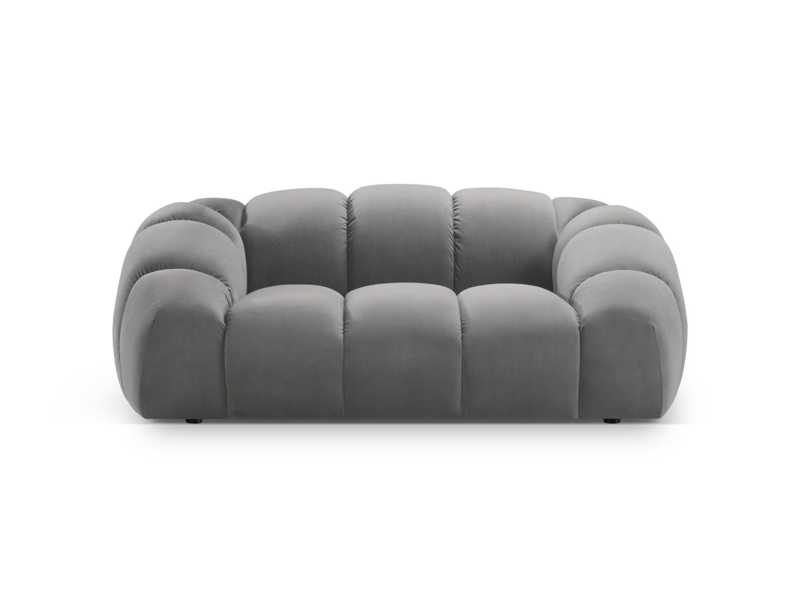 Diana Velour Sofa 2 Sitzer in Grey-Salvador präsentiert im Onlineshop von KAQTU Design AG. 2er Sofa ist von Micadoni
