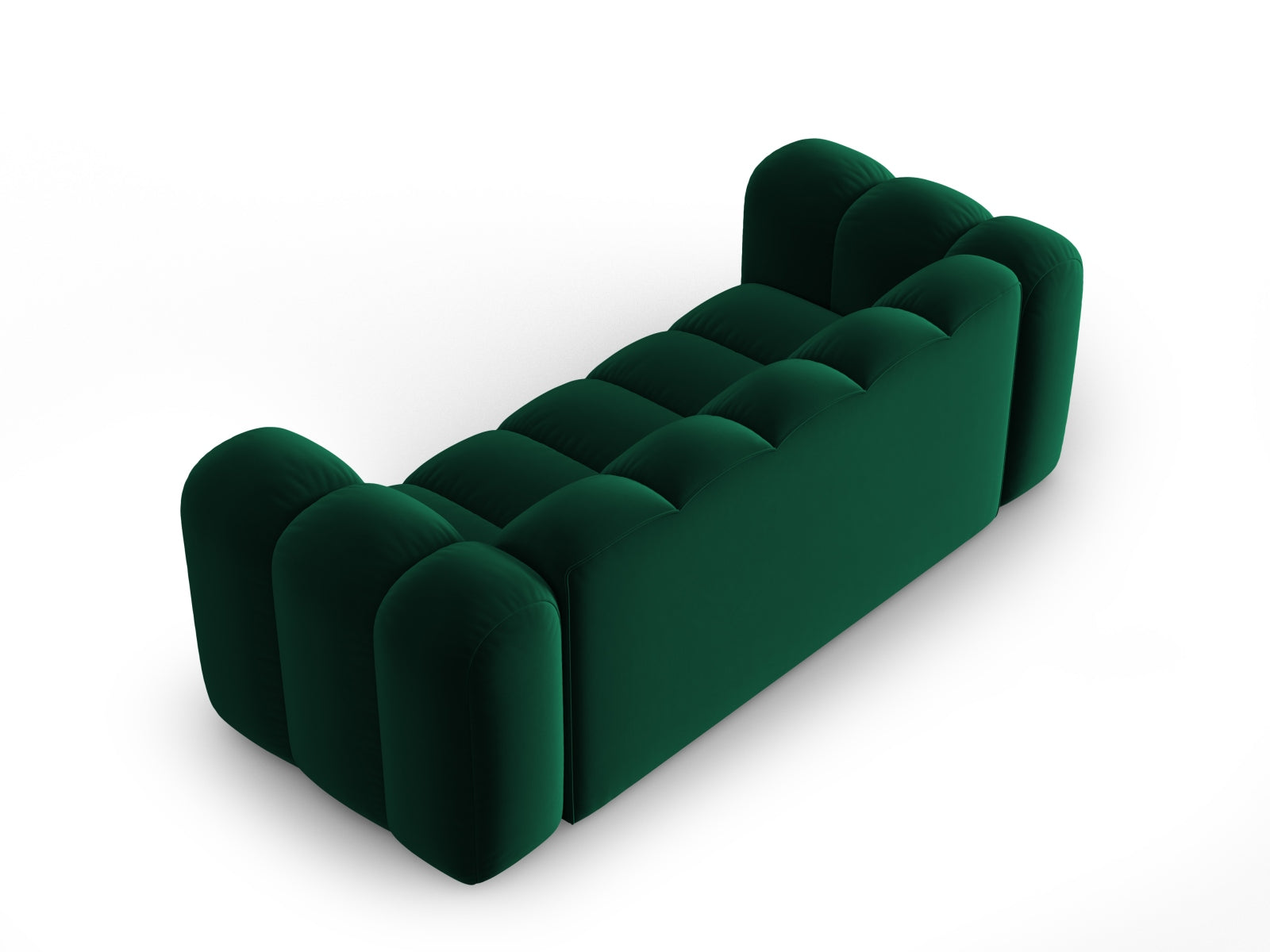 Luxuriöses Velours 2-Sitzer Sofa in tiefem Grün von Micadoni, perfekt für moderne Wohnkonzepte und entspannte Stunden.