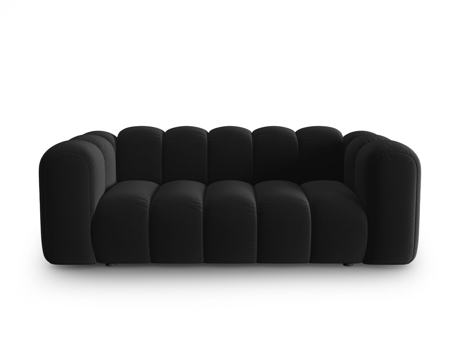 Lupine Velour Sofa 2 Sitzer in Black-Salvador präsentiert im Onlineshop von KAQTU Design AG. 2er Sofa ist von Micadoni