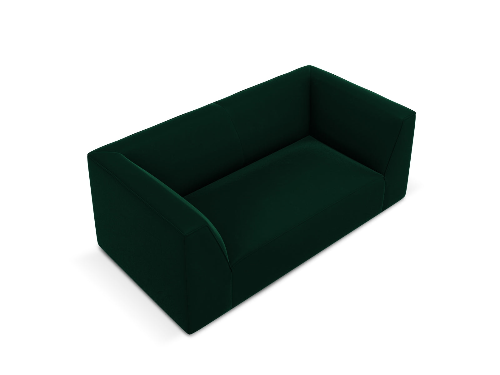 Luxuriöses 2-Sitzer Sofa aus Ruby Velours in sattem Rot, perfekt für gemütliche und stilvolle Wohnambiente. Hochwertige Materialien und modernes Flair.