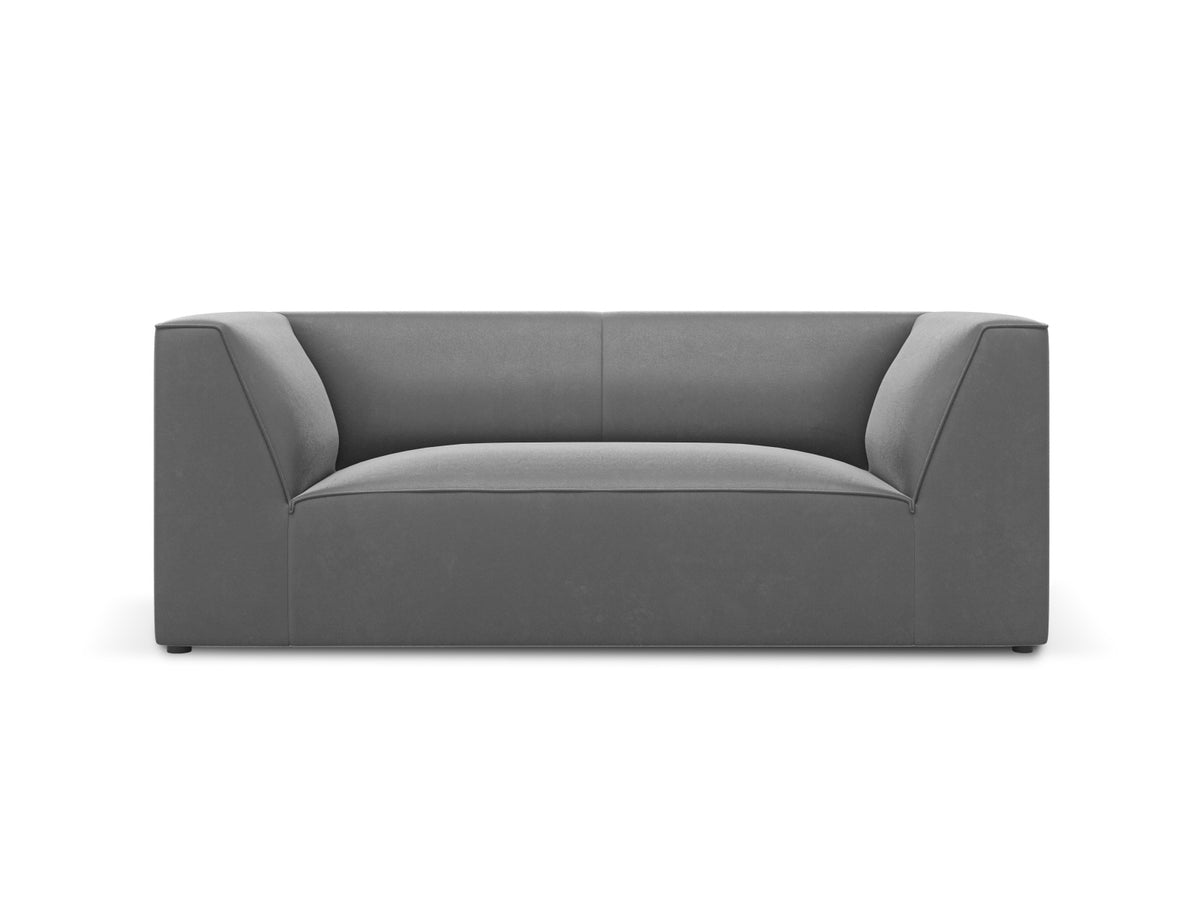 Ruby Velour Sofa 2 Sitzer in Grey-Salvador präsentiert im Onlineshop von KAQTU Design AG. 2er Sofa ist von Micadoni