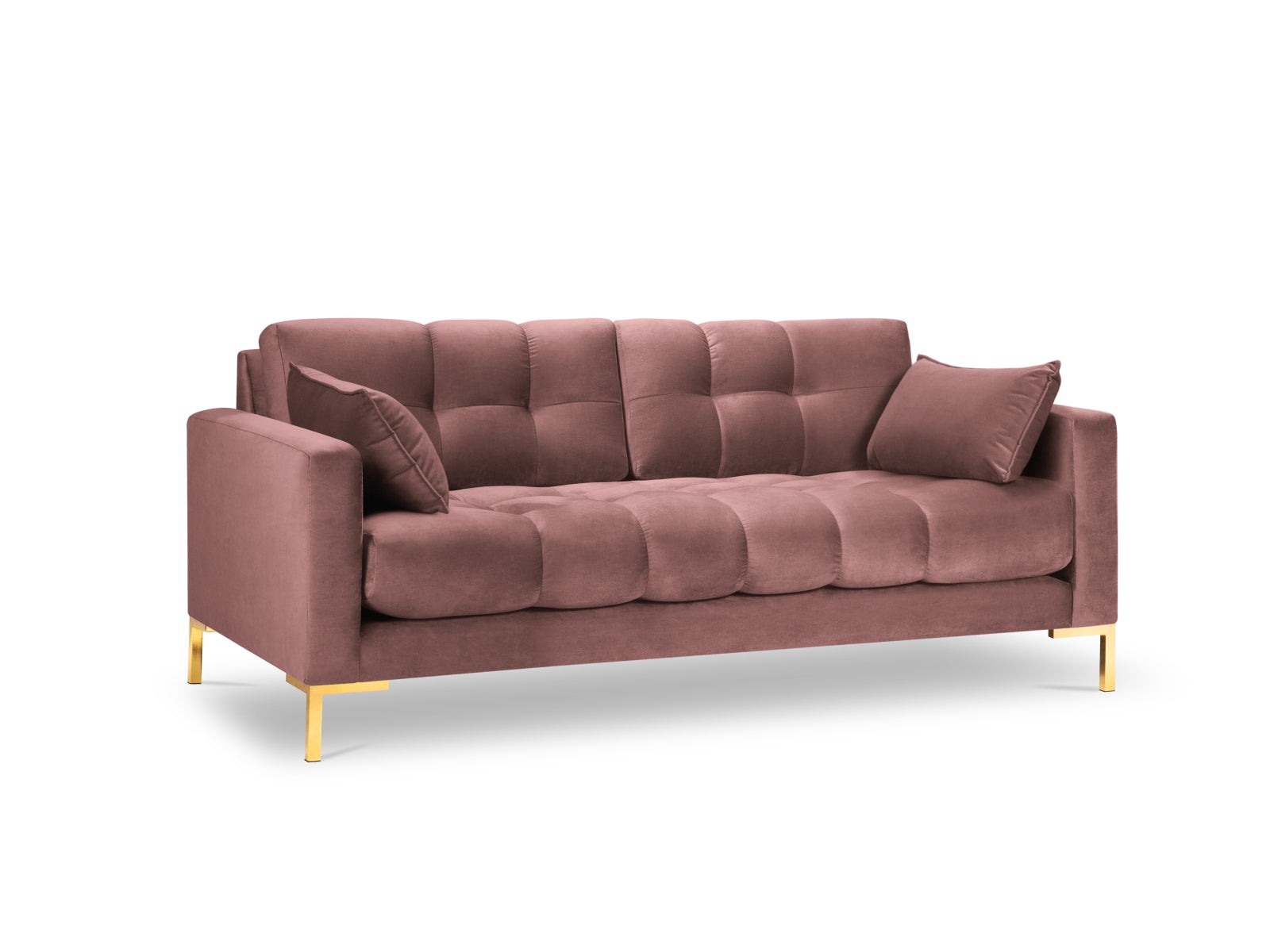 Mamaia Velour Sofa 2 Sitzer in Pink/Gold präsentiert im Onlineshop von KAQTU Design AG. 2er Sofa ist von Micadoni