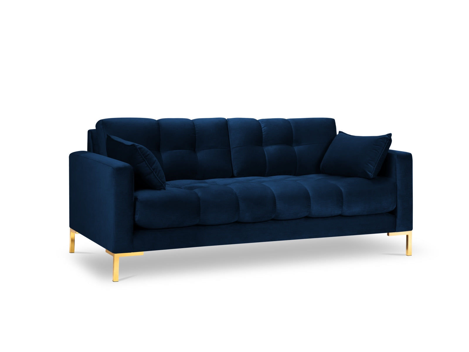 Mamaia Velour Sofa 2 Sitzer in Royal Blue/Gold präsentiert im Onlineshop von KAQTU Design AG. 2er Sofa ist von Micadoni