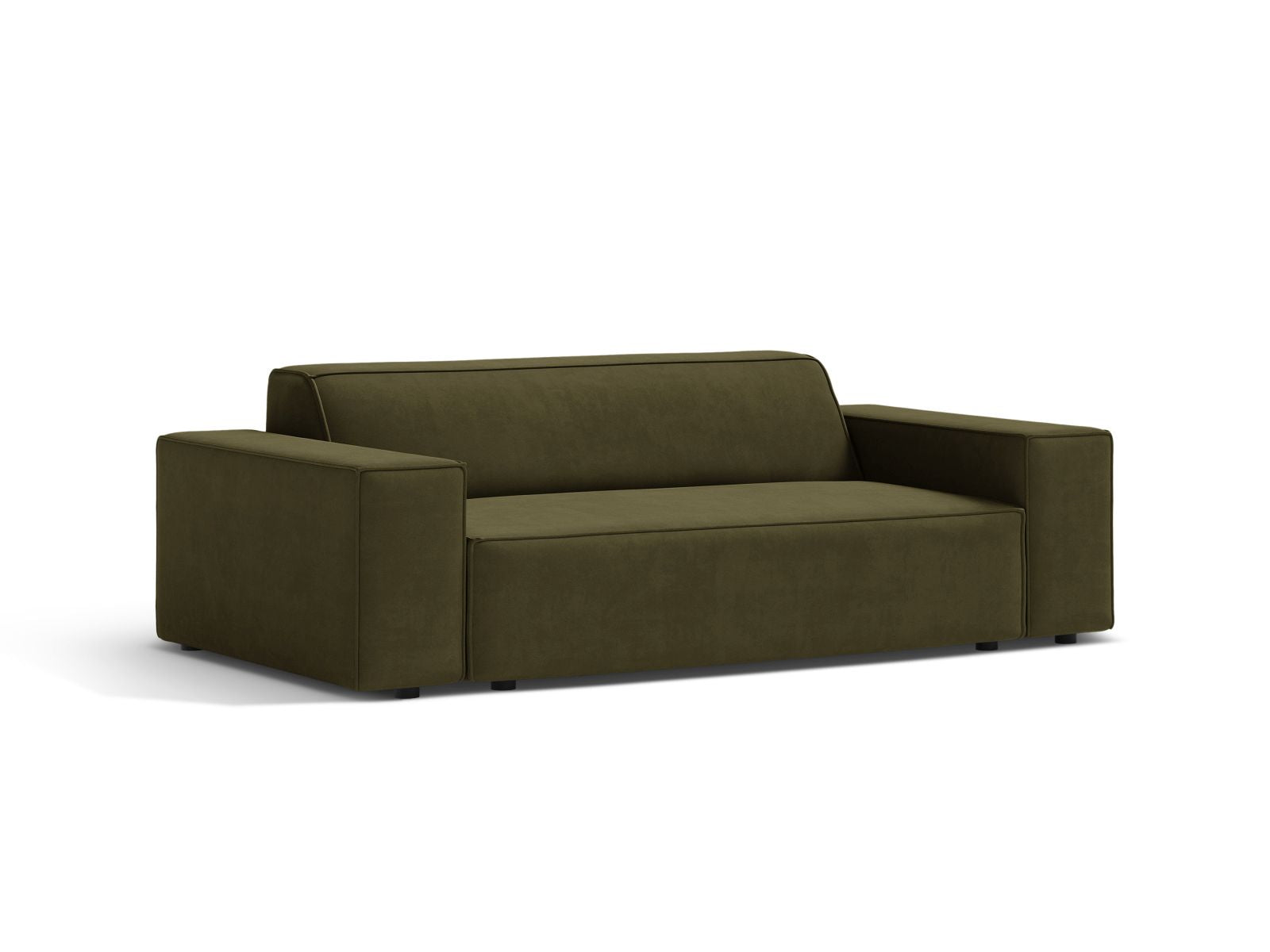 Elegantes 2-Sitzer Sofa Jodie in stilvollem Green-Bluvel, ideal für moderne Wohnräume, erhältlich bei KAQTU Design AG.