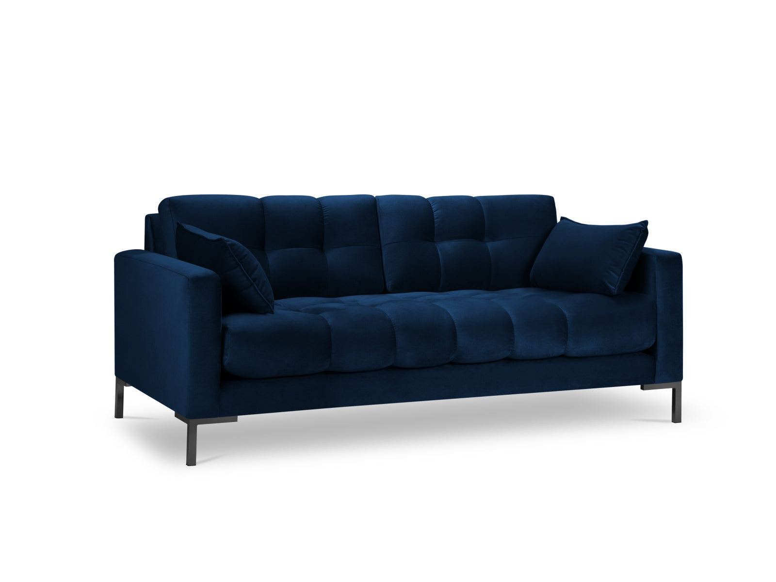 Mamaia Velour Sofa 2 Sitzer in Royal Blue/Schwarz-Bluvel präsentiert im Onlineshop von KAQTU Design AG. 2er Sofa ist von Micadoni