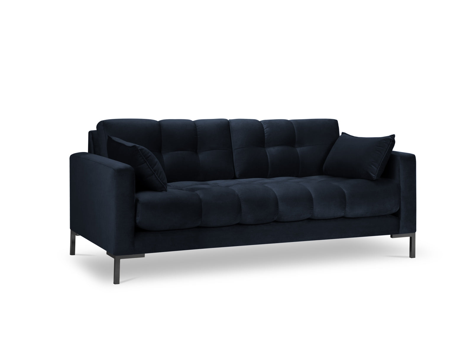 Mamaia Velour Sofa 2 Sitzer in Dark Blue/Schwarz präsentiert im Onlineshop von KAQTU Design AG. 2er Sofa ist von Micadoni