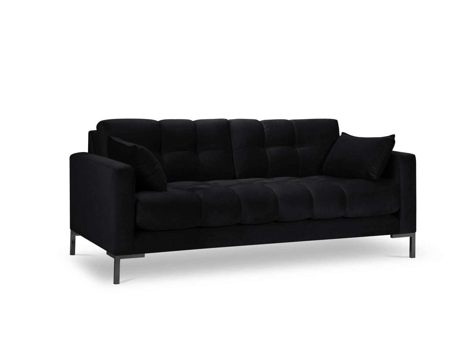 Mamaia Velour Sofa 2 Sitzer in Black/Schwarz präsentiert im Onlineshop von KAQTU Design AG. 2er Sofa ist von Micadoni