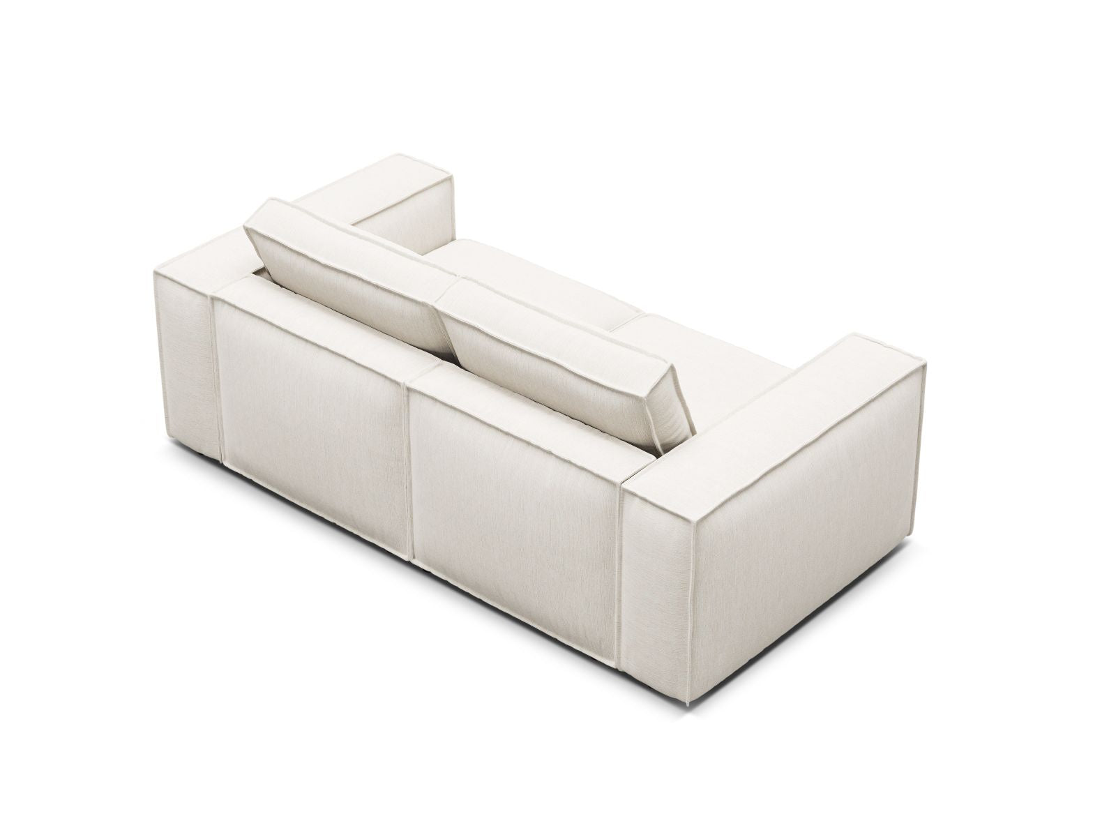 Elegantes 2-Sitzer Sofa Pola in klassischem Weiß, ideal für moderne Wohnräume und entspannte Stunden, erhältlich bei Micadoni.