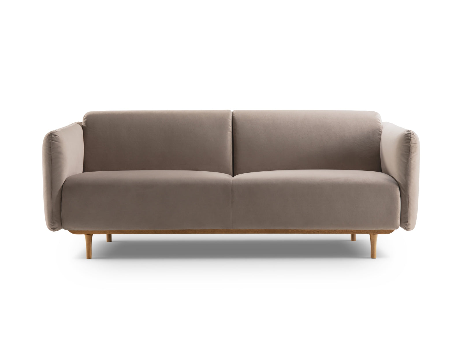 Noomi Velour Sofa 2 Sitzer in Warm grey präsentiert im Onlineshop von KAQTU Design AG. 2er Sofa ist von Micadoni
