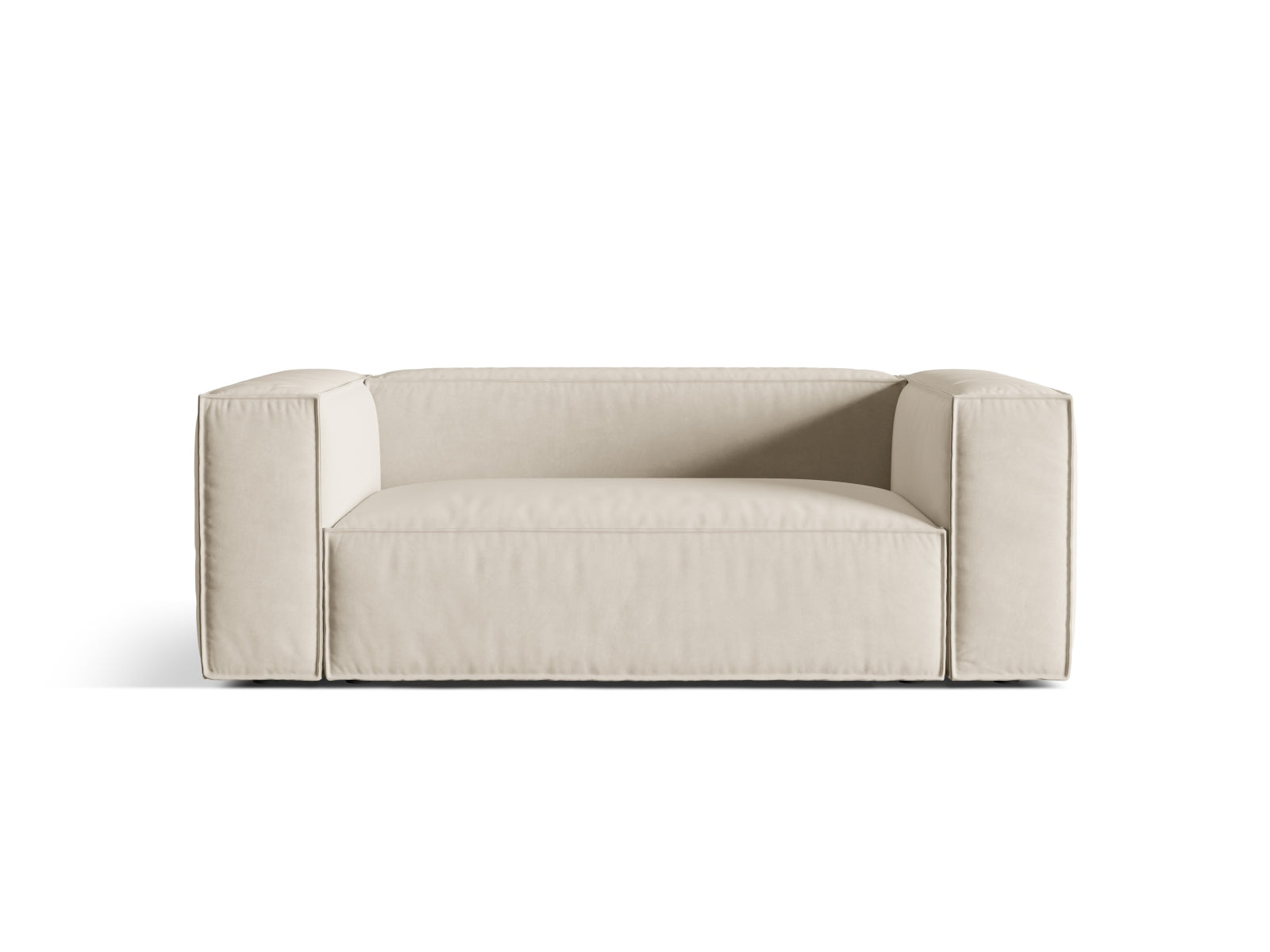 Nuria Velour Sofa 2 Sitzer in Beige präsentiert im Onlineshop von KAQTU Design AG. 2er Sofa ist von Micadoni