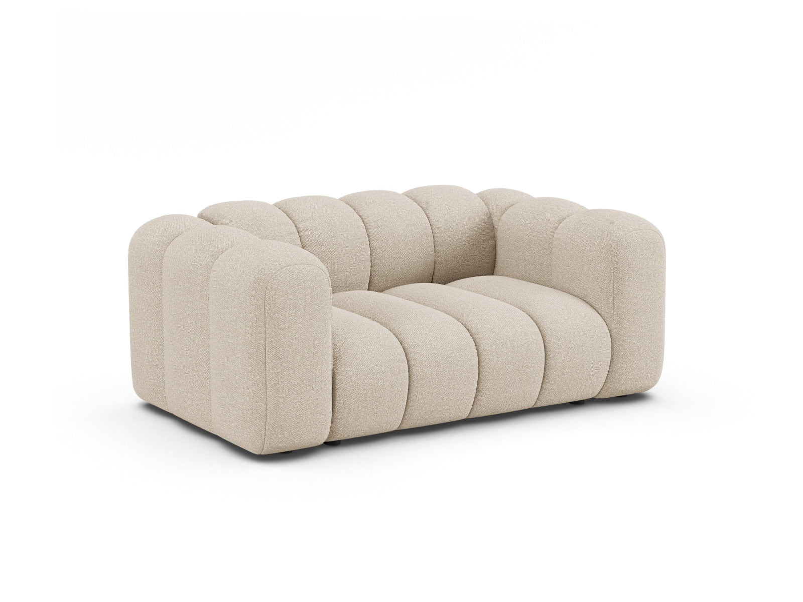 Beige Lupine Modular Sofa 2 Sitzer von Micadoni, stilvolles und modernes Design für Ihr Wohnzimmer, ideal für entspannte Stunden.