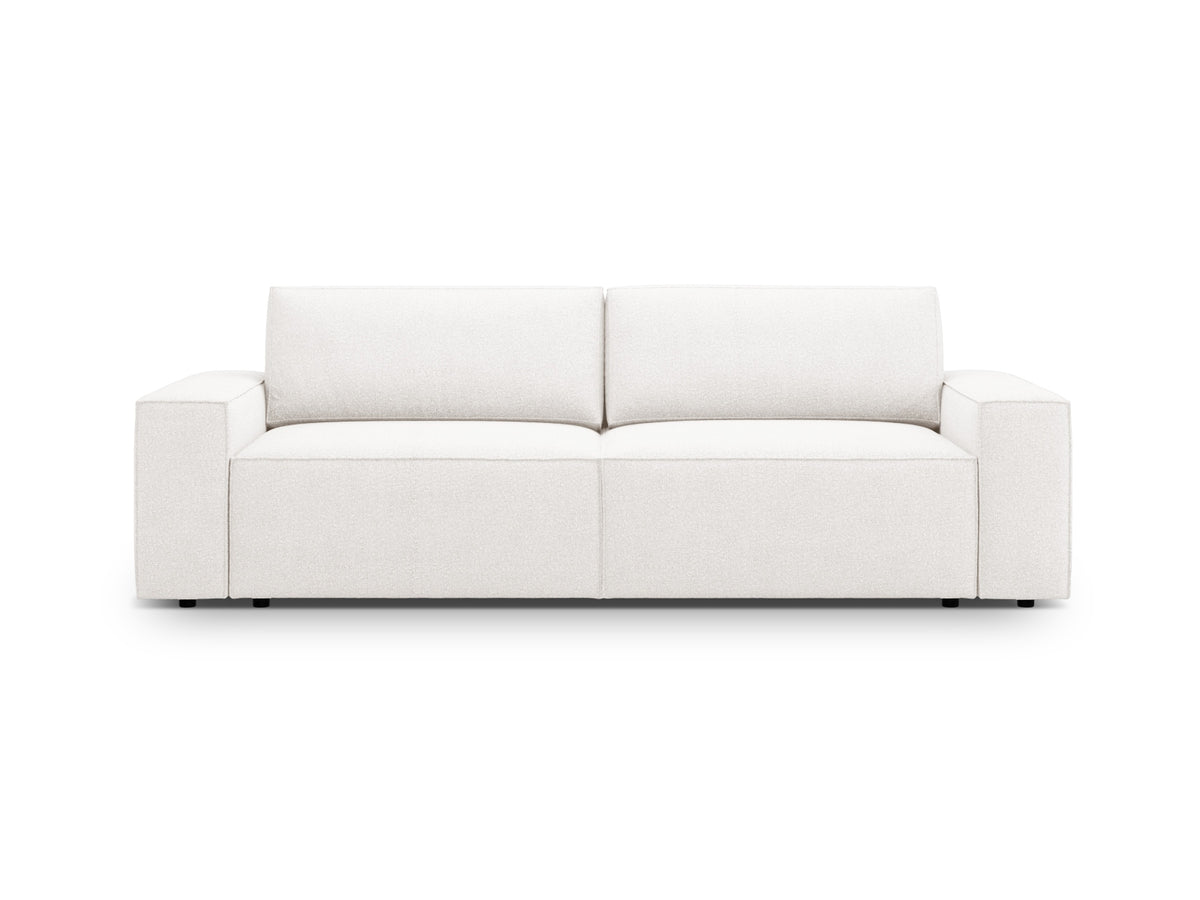 Jodie Boucle Sofa mit Schlaffunktion und Stauraumbox 3 Sitzer in White-Baloo präsentiert im Onlineshop von KAQTU Design AG. Bettsofa ist von Micadoni