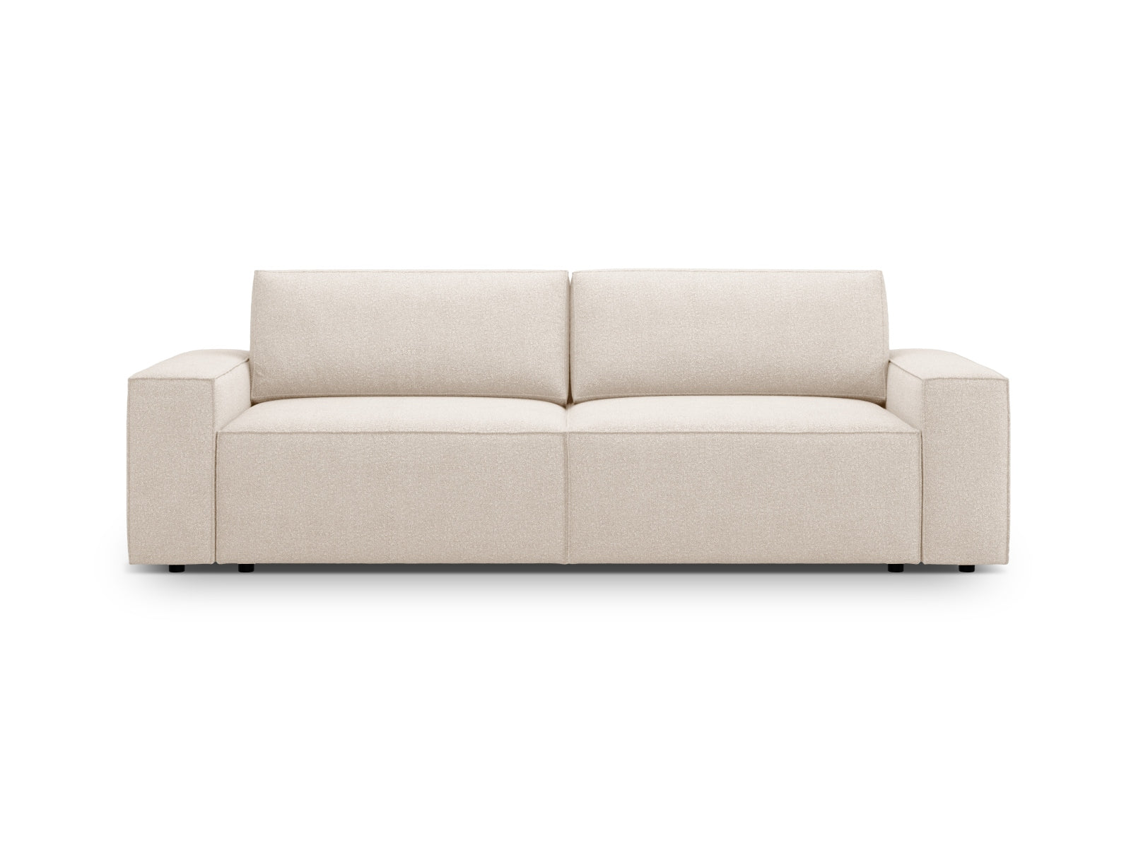 Jodie Boucle Sofa mit Schlaffunktion und Stauraumbox 3 Sitzer in Beige präsentiert im Onlineshop von KAQTU Design AG. Bett ist von Micadoni