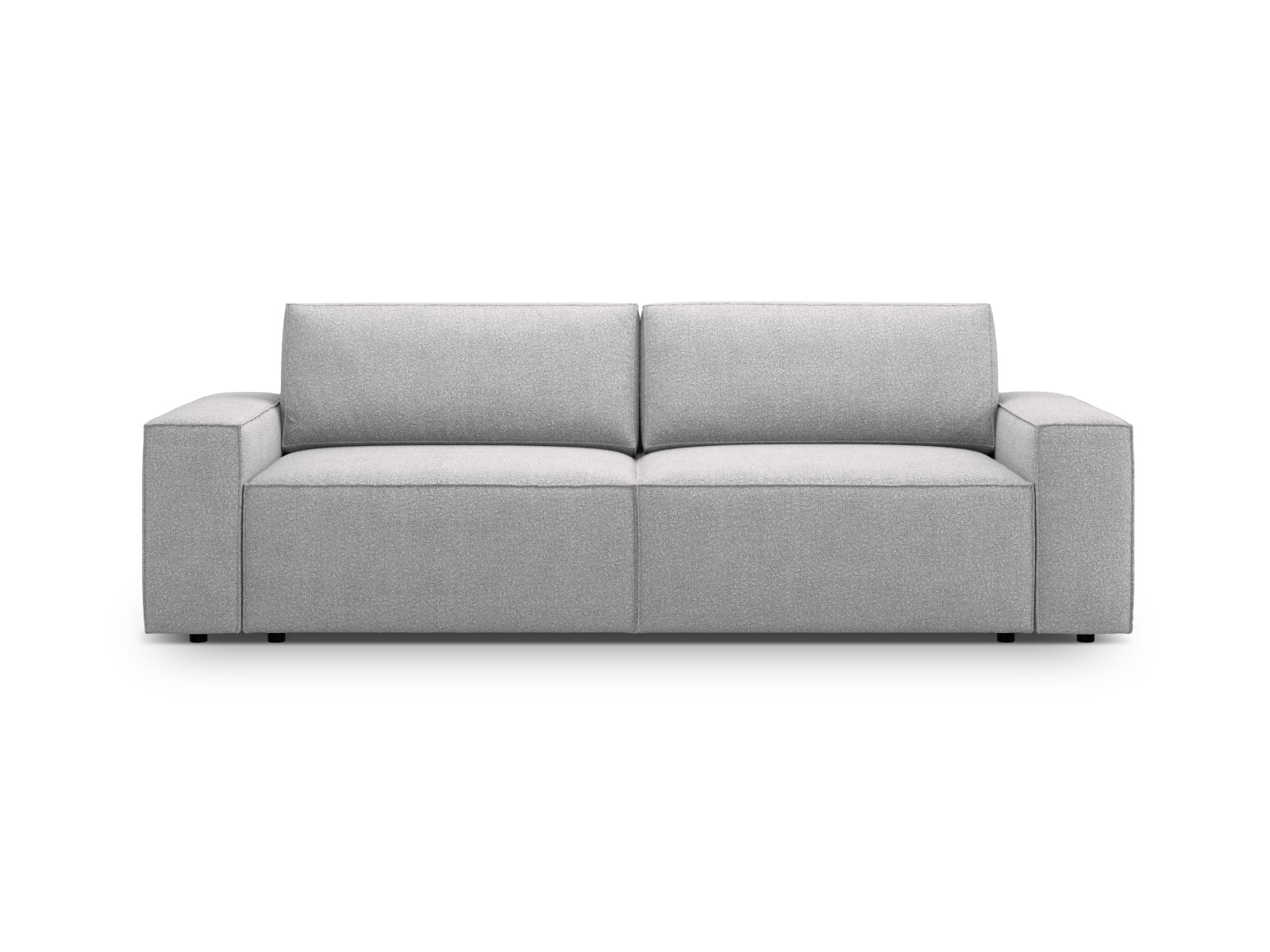 Jodie Boucle Sofa mit Schlaffunktion und Stauraumbox 3 Sitzer in Light Grey-Baloo präsentiert im Onlineshop von KAQTU Design AG. Bettsofa ist von Micadoni