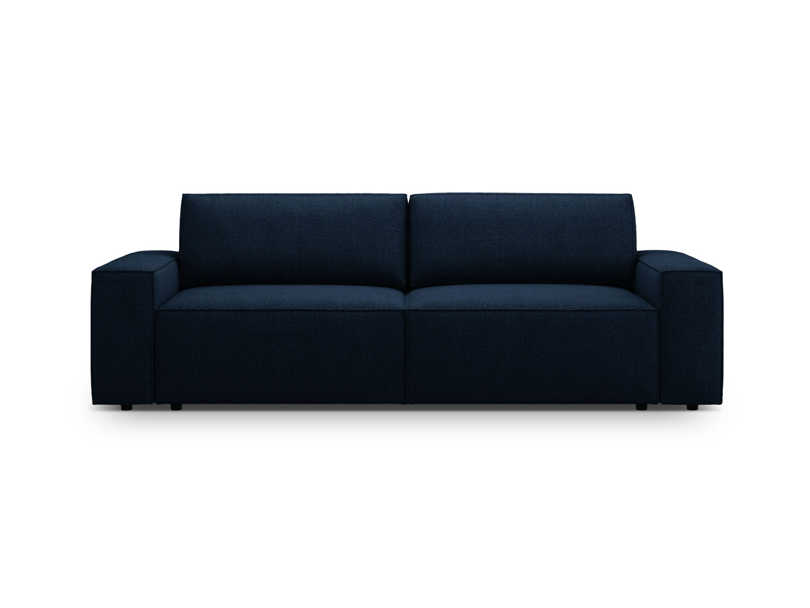 Jodie Boucle Sofa mit Schlaffunktion und Stauraumbox 3 Sitzer in Dark Blue-Baloo präsentiert im Onlineshop von KAQTU Design AG. Bettsofa ist von Micadoni