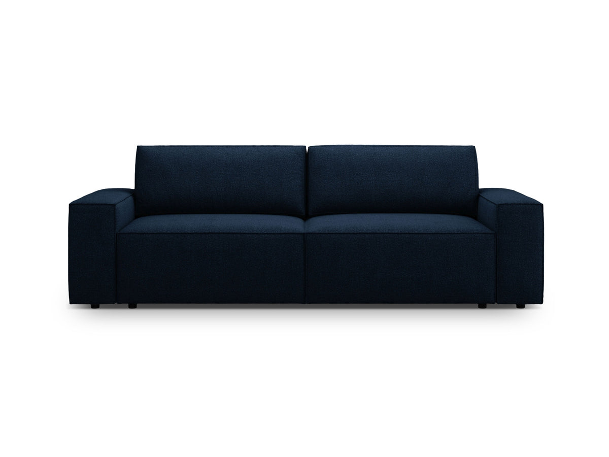Jodie Boucle Sofa mit Schlaffunktion und Stauraumbox 3 Sitzer in Dark Blue-Baloo präsentiert im Onlineshop von KAQTU Design AG. Bettsofa ist von Micadoni