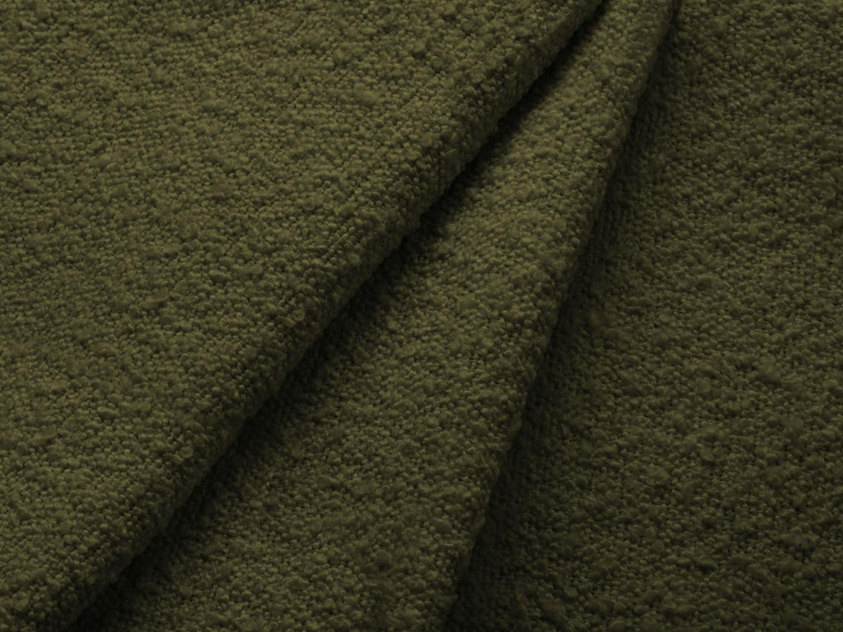 Jodie Boucle Sofa mit Schlaffunktion und Stauraumbox 3 Sitzer in Dark Olive Green-Baloo präsentiert im Onlineshop von KAQTU Design AG. Bettsofa ist von Micadoni