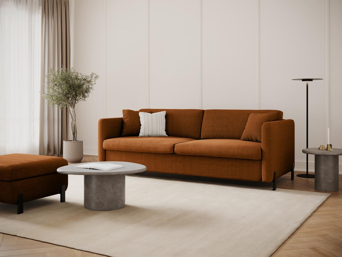 Gloria Sofa mit Schlaffunktion 3 Sitzer in Brick-Bjorn präsentiert im Onlineshop von KAQTU Design AG. Bettsofa ist von Micadoni