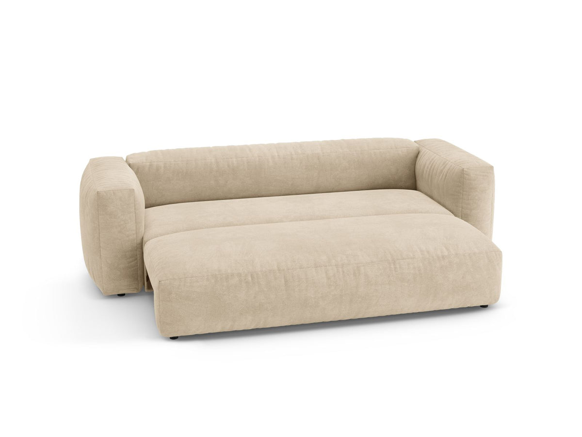 3-Sitzer Sofa mit Schlaffunktion Martina in Light Beige-Vogue präsentiert im Onlineshop von KAQTU Design AG. Bettsofa ist von Micadoni