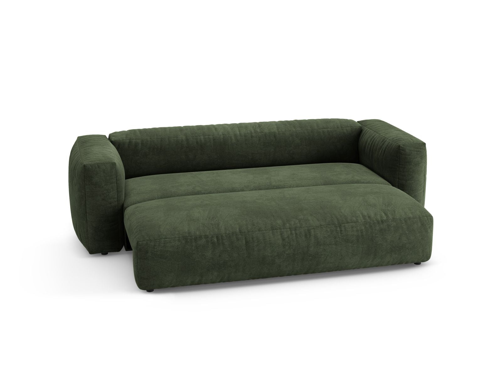 Elegantes 3-Sitzer Bettsofa Martina in trendigem Green-Vogue, ideal für gemütliche Stunden und als Schlafgelegenheit für Gäste.