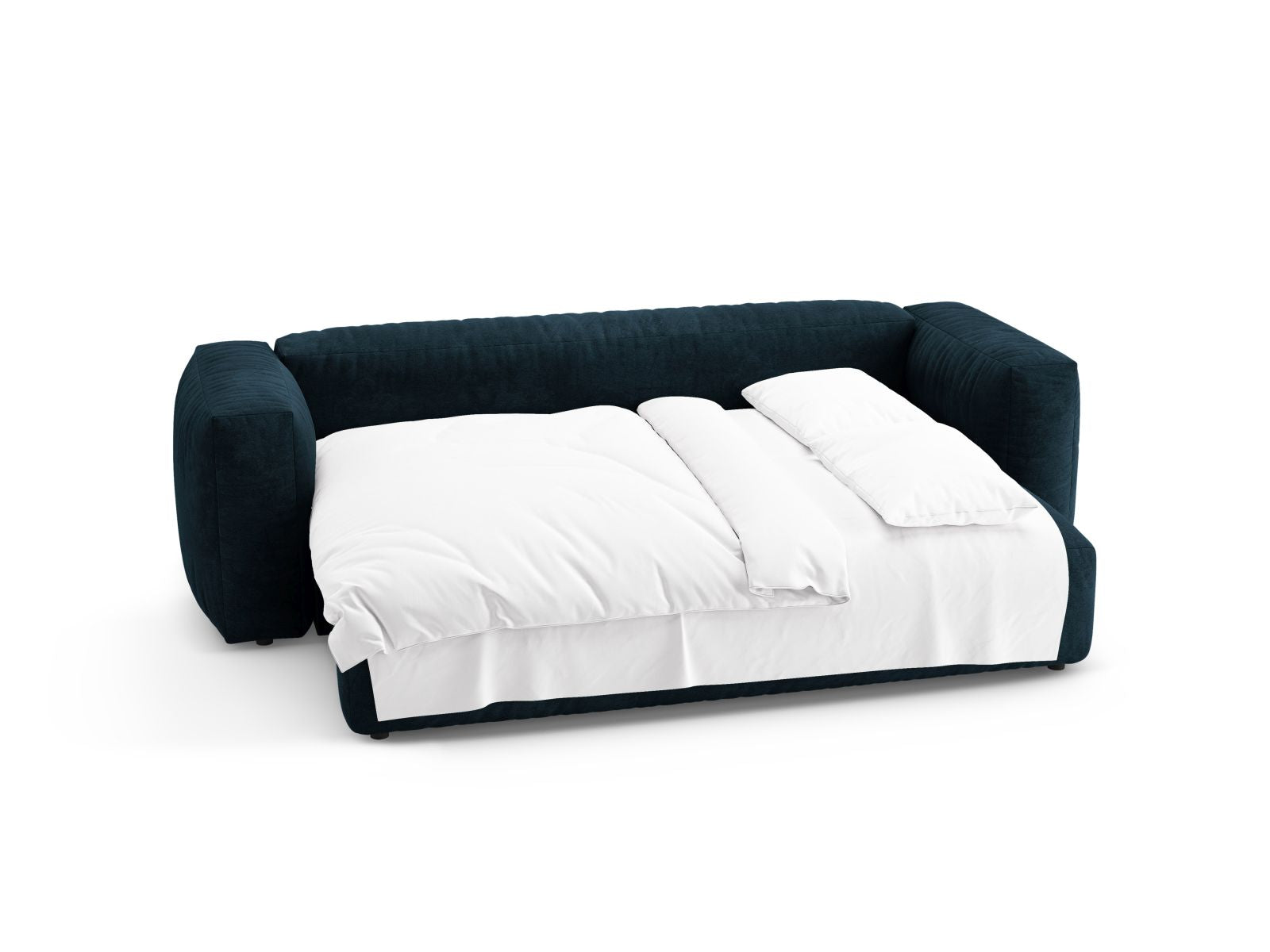 Modernes 3-Sitzer Sofa Martina in ansprechendem Petrol, perfekt für entspannte Abende und als praktisches Schlafsofa für Übernachtungsgäste.