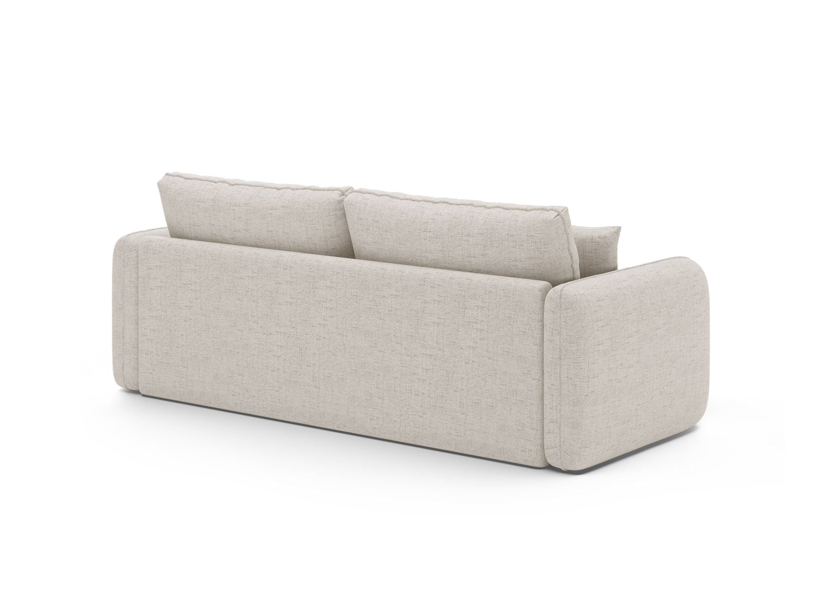 Elegantes 3-Sitzer Bettsofa Dormi in hellem Beige, ideal für gemütliche Stunden und als praktische Schlaflösung für Gäste.