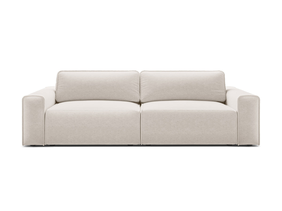 3-Sitzer Sofa Victor mit Schlaffunktion und Stauraum in Light Beige-Moly präsentiert im Onlineshop von KAQTU Design AG. Bettsofa ist von Micadoni