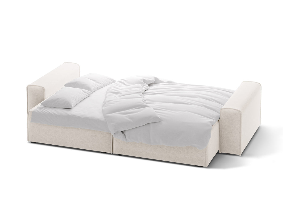 3-Sitzer Sofa Victor mit Schlaffunktion und Stauraum in Light Beige-Moly präsentiert im Onlineshop von KAQTU Design AG. Bettsofa ist von Micadoni